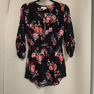 Stella Tweed Floral Mid Sleeve Blouse